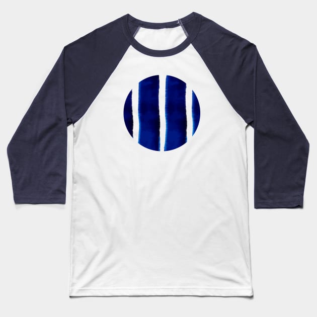 Shibori Stripes Baseball T-Shirt by bruxamagica